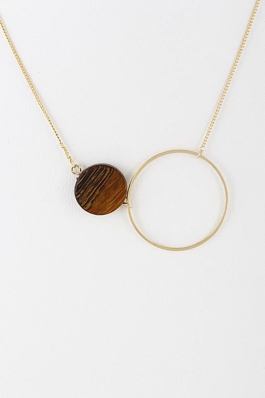 Two Circle Pendant Necklace - Mimic Apparel