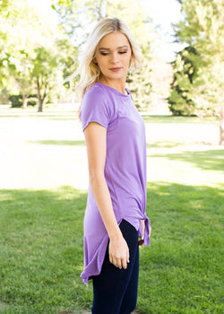 Hi Low Tee - Lavender - Mimic Apparel