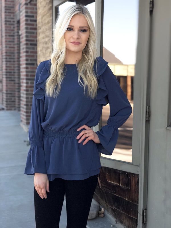 Penelope Ruffled Blouse - Mimic Apparel