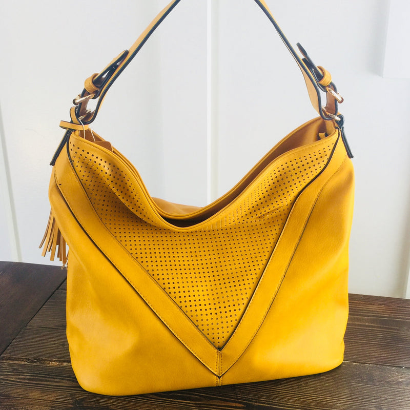 Zip Top Hobo Handbag - Mimic Apparel