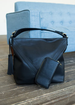 Zip Top Hobo Handbag - Mimic Apparel