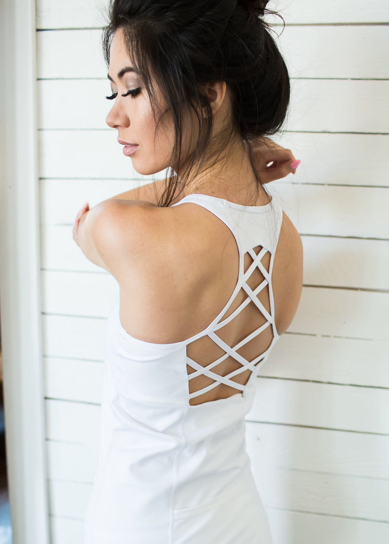 Lattice Back Athletic Tank - Mimic Apparel