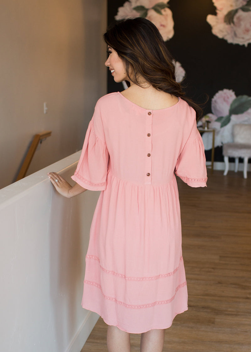 Blush Crochet Dress - Mimic Apparel