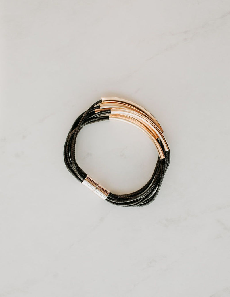 Layered Leather Bracelet - Mimic Apparel