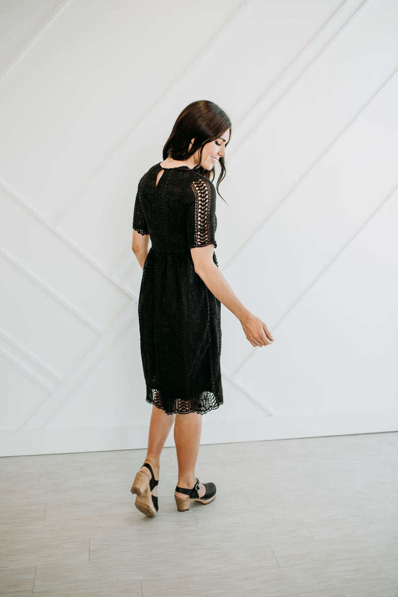 Little Black Lace Dress - Mimic Apparel