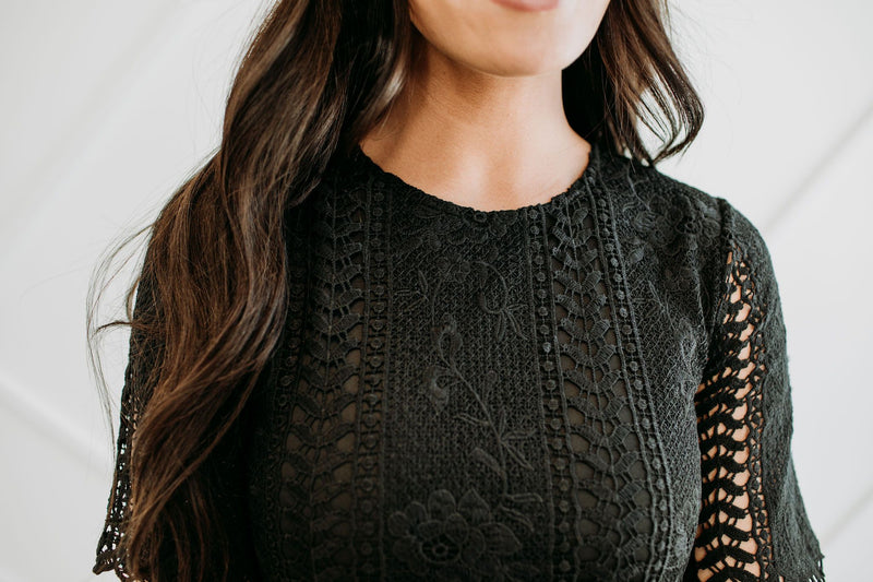 Little Black Lace Dress - Mimic Apparel