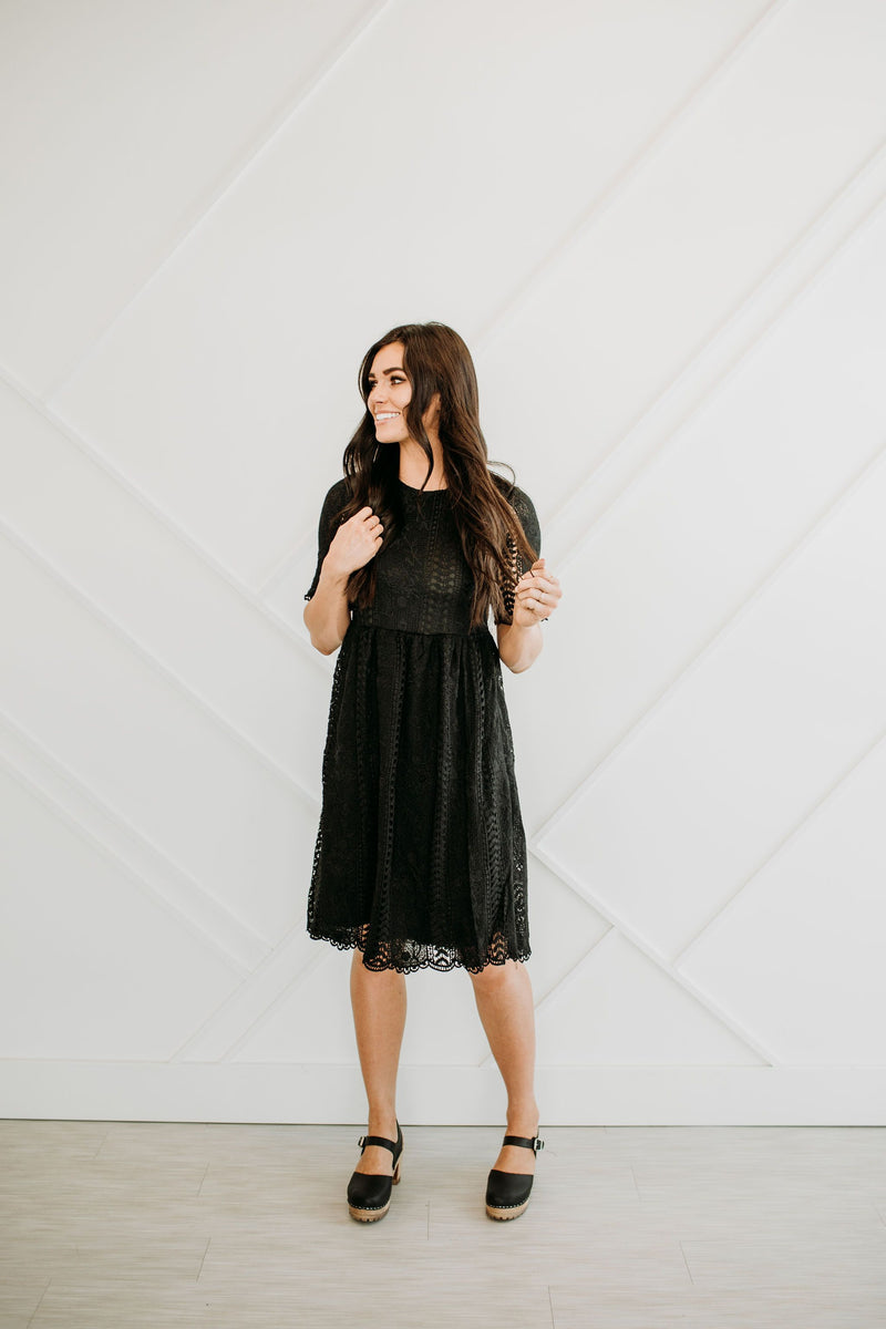 Little Black Lace Dress - Mimic Apparel