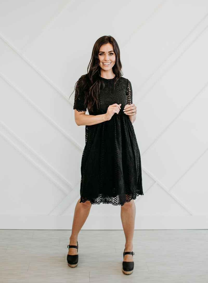 Little Black Lace Dress - Mimic Apparel