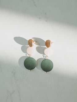 Wooden Circle Earrings - Mimic Apparel