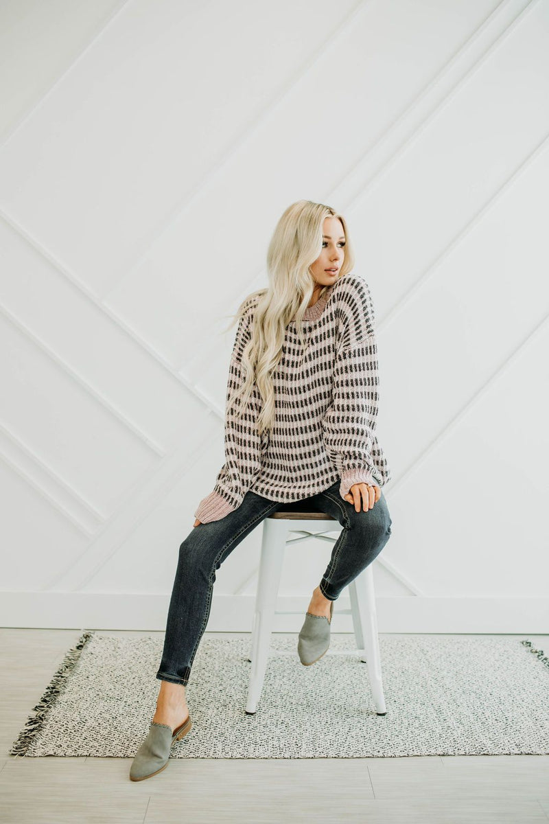 Sunday Mornings Blush Sweater - Mimic Apparel