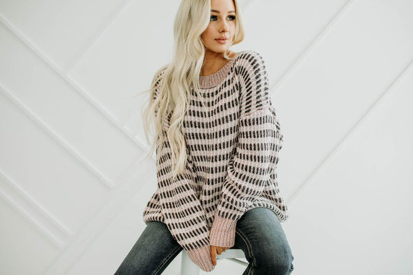 Sunday Mornings Blush Sweater - Mimic Apparel