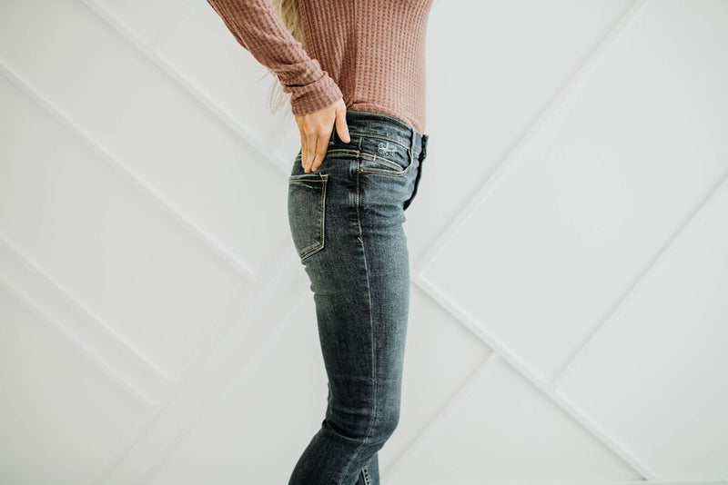 Daphne Button Front Jean - Mimic Apparel