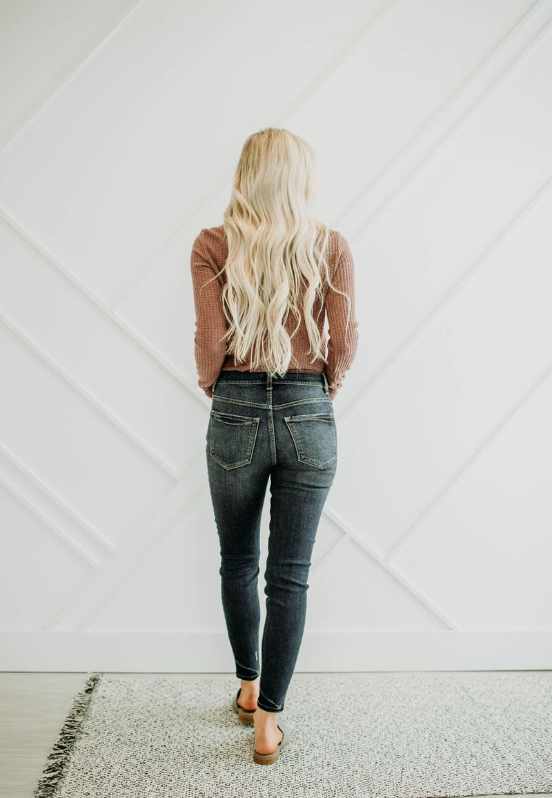 Daphne Button Front Jean - Mimic Apparel