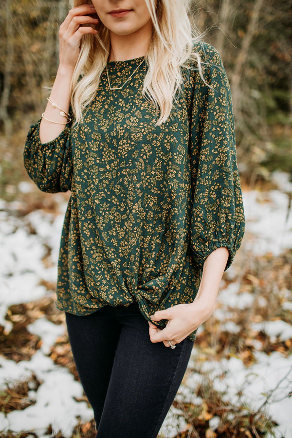 Goldie Twist Floral Top - Mimic Apparel