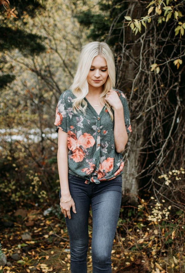 Fall for Floral Top - Mimic Apparel