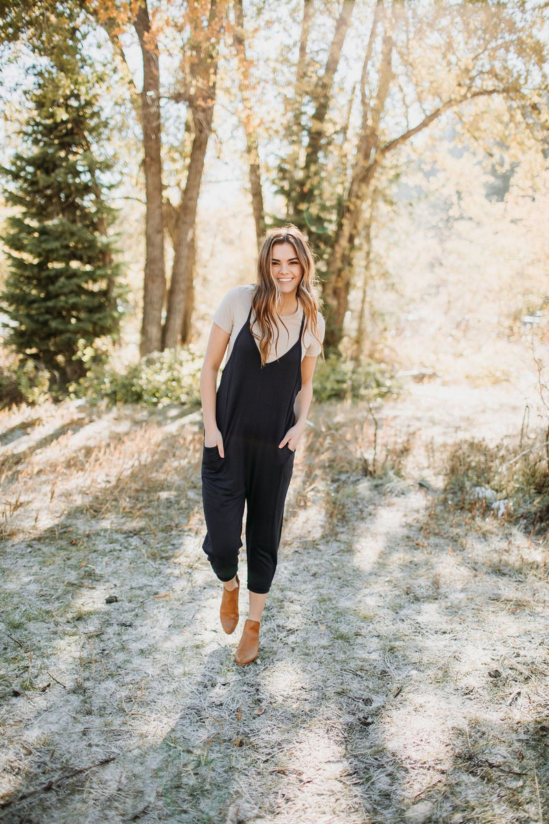 Jump into Comfort Jumpsuit (Navy) - Mimic Apparel