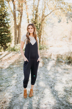 Jump into Comfort Jumpsuit (Navy) - Mimic Apparel