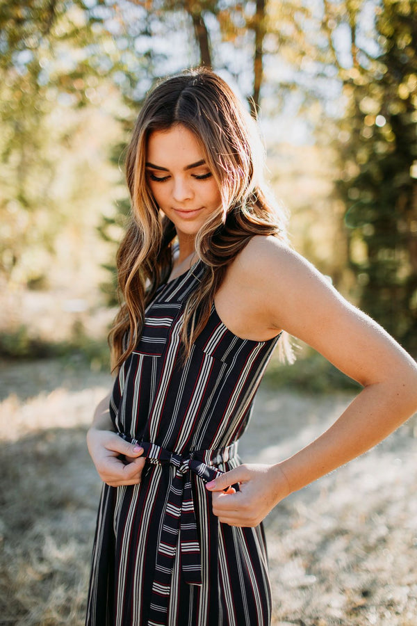 Capri Striped Dress - Mimic Apparel