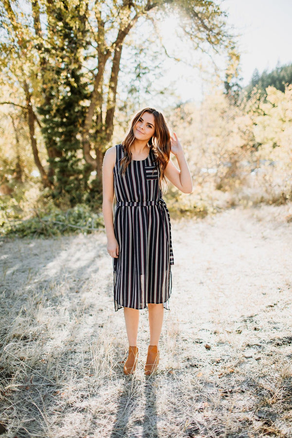 Capri Striped Dress - Mimic Apparel