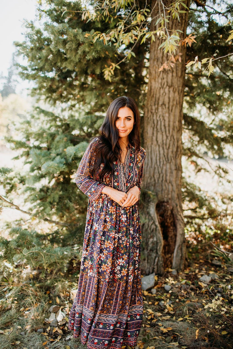 Boho Floral Dress - Mimic Apparel