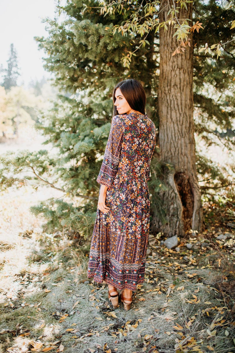 Boho Floral Dress - Mimic Apparel