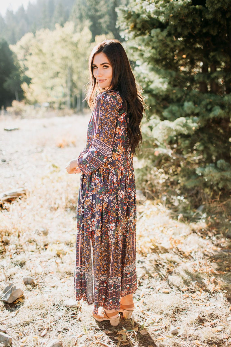 Boho Floral Dress - Mimic Apparel