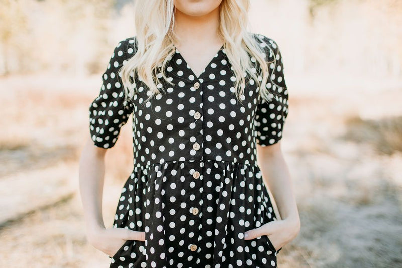 Hidden Alley Dot Dress - Mimic Apparel