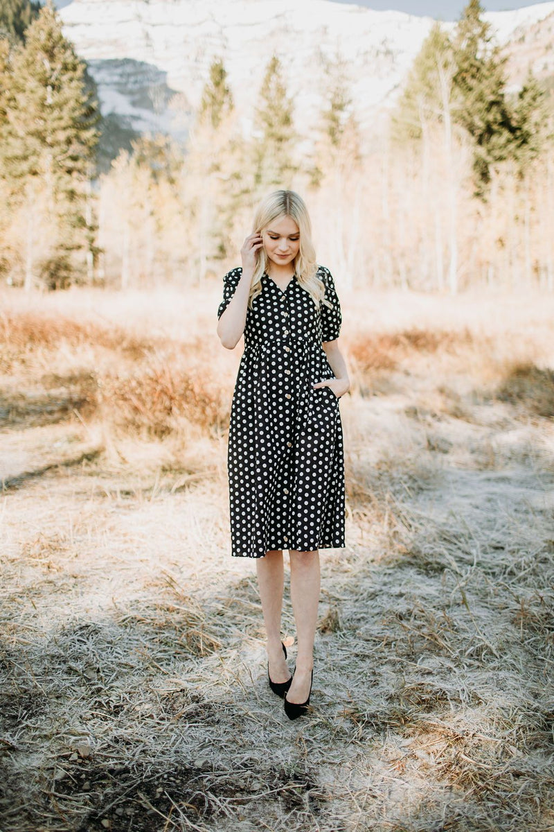 Hidden Alley Dot Dress - Mimic Apparel