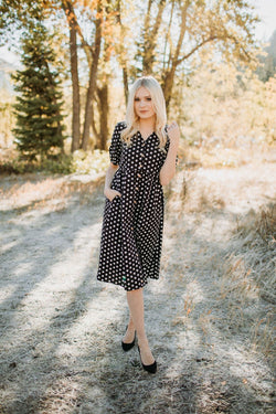 Hidden Alley Dot Dress - Mimic Apparel