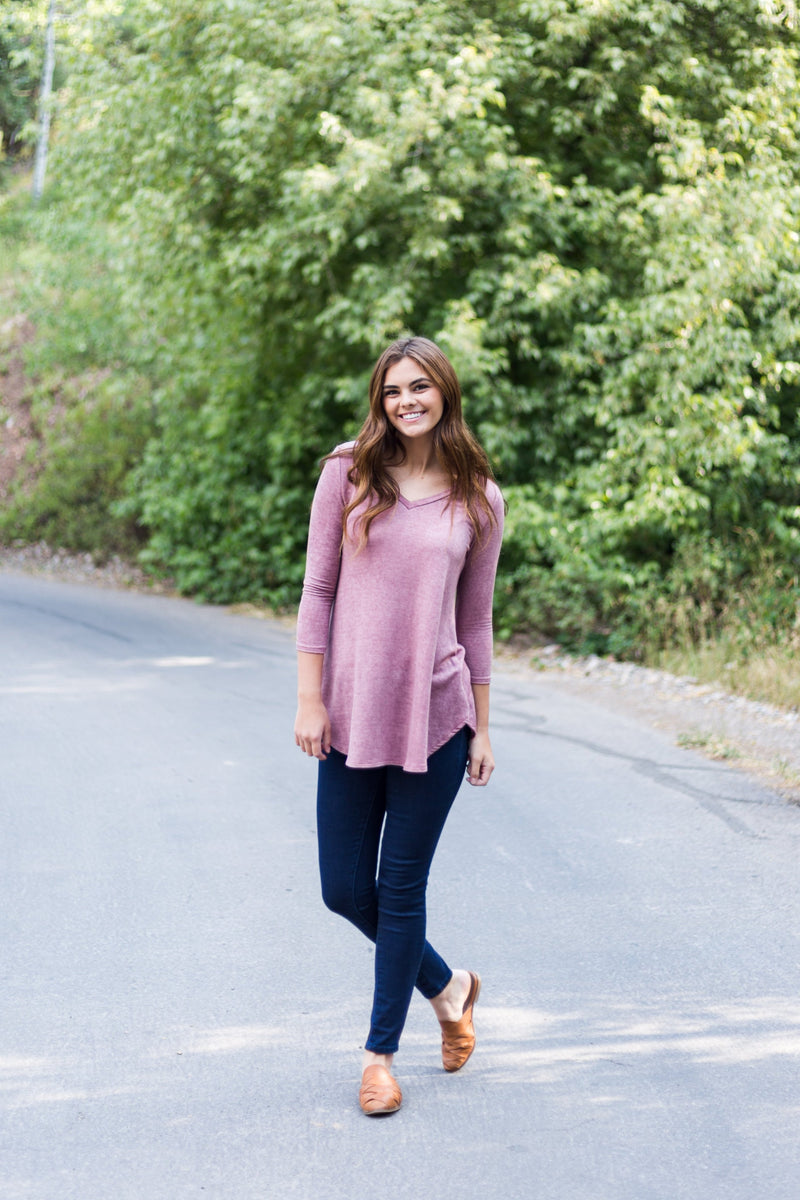 Madeline Mauve Top - Mimic Apparel