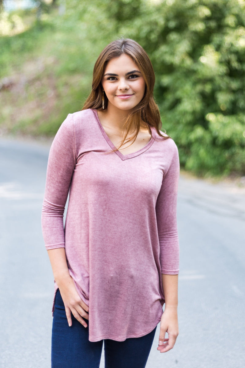 Madeline Mauve Top - Mimic Apparel