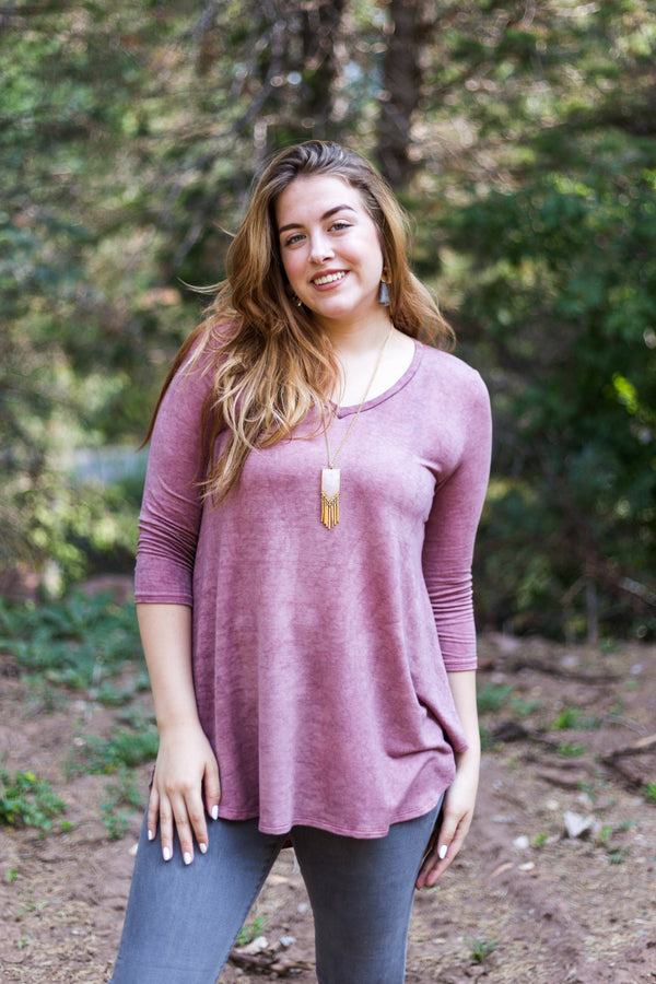 Madeline Mauve Top - Mimic Apparel