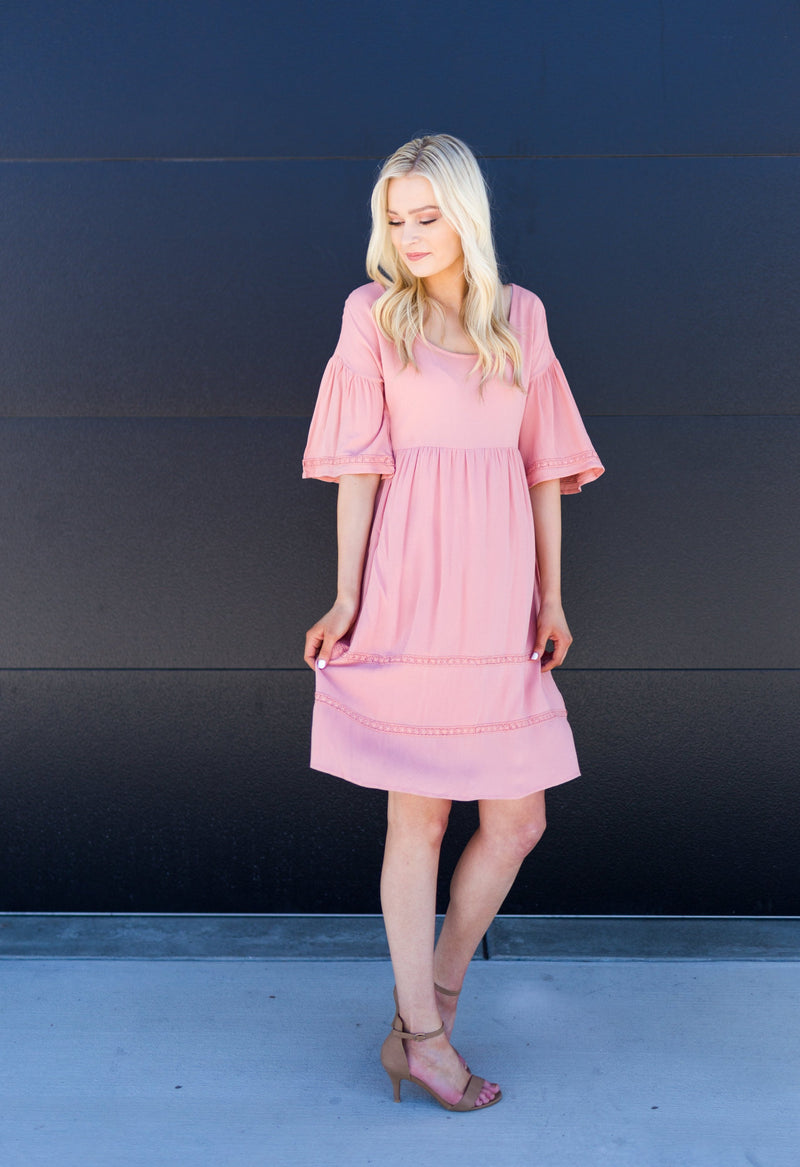 Blush Crochet Dress - Mimic Apparel