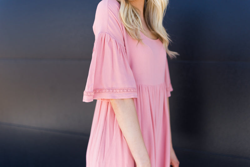 Blush Crochet Dress - Mimic Apparel